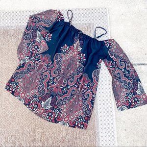 Forever 21 Black and Red Off the Shoulder Dress